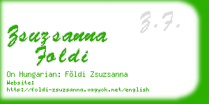 zsuzsanna foldi business card